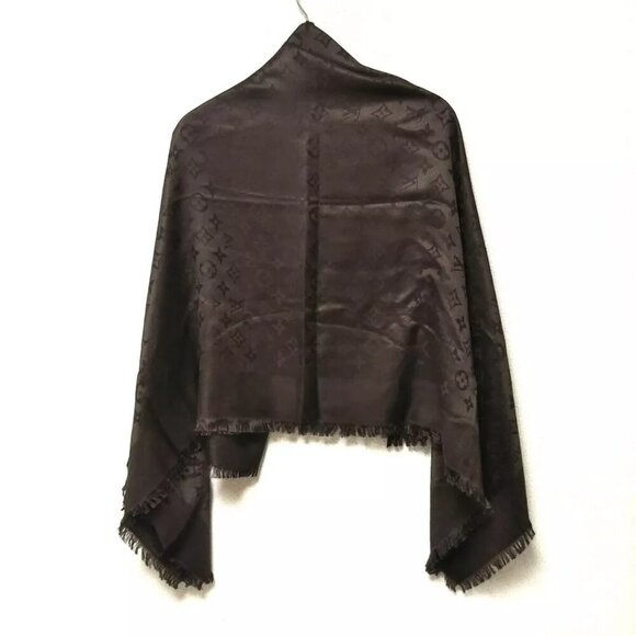 LOUIS VUITTON Monogram PatternDark Brown - Scarf Silk, Wool 428-010425 - Picture 2 of 5